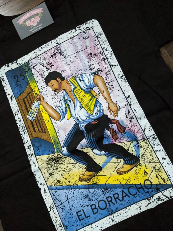 El Gallo Loteria Vintage Distressed T-Shirt El Gallo Loteria Vintage Distressed T-Shirt