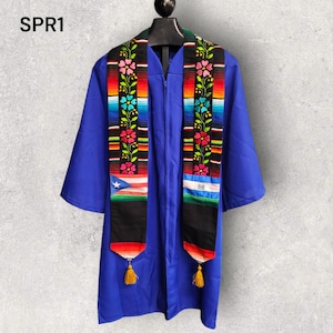 Custom Puerto Rico and El Salvador Graduation Stole, Serape sash, Graduation sash, El Salvador Stole, Puerto Rico Stole