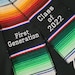 Custom Sarape graduation stole, saltillo sash, class of 2022, personalized stole, Mexican stole, senior sash, estola de graduación