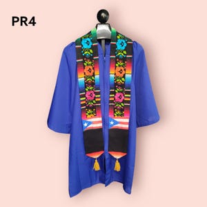 Personalized Puerto Rican Graduation Stole, Puerto Rican Graduation Stole Puerto Rican Graduation Sash 2025 Puerto Rico Graduation Sash