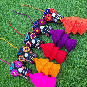 Borla de Calavera de Azúcar, Borla de Calavera, Cráneo de Calavera, Borla de Catrina, Cráneo Mexicano, Decoración de Calavera, dia de los muertos, decoración de halloween