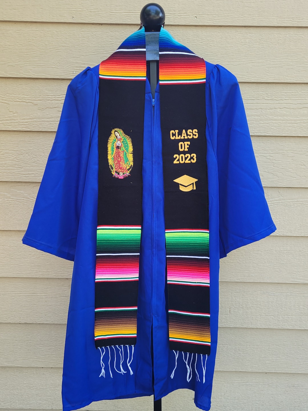 Mexican Graduation Stole, Butterfly Stole, Virgen De Guadalupe Stole