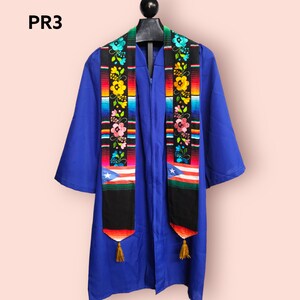 Personalized Puerto Rican Graduation Stole, Puerto Rican Graduation Stole Puerto Rican Graduation Sash 2025 Puerto Rico Graduation Sash