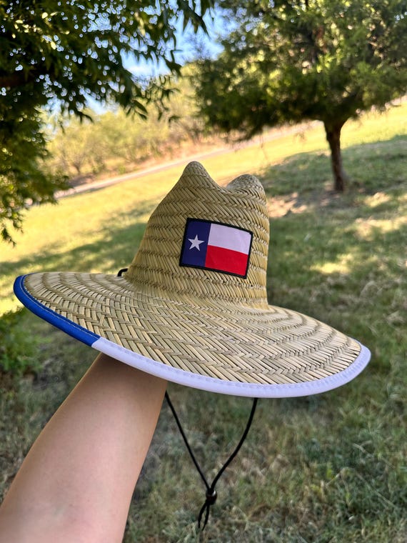 Beach Hat Texas Flag Bucket Hat Straw Hat, Texas Sombrero, Texan
