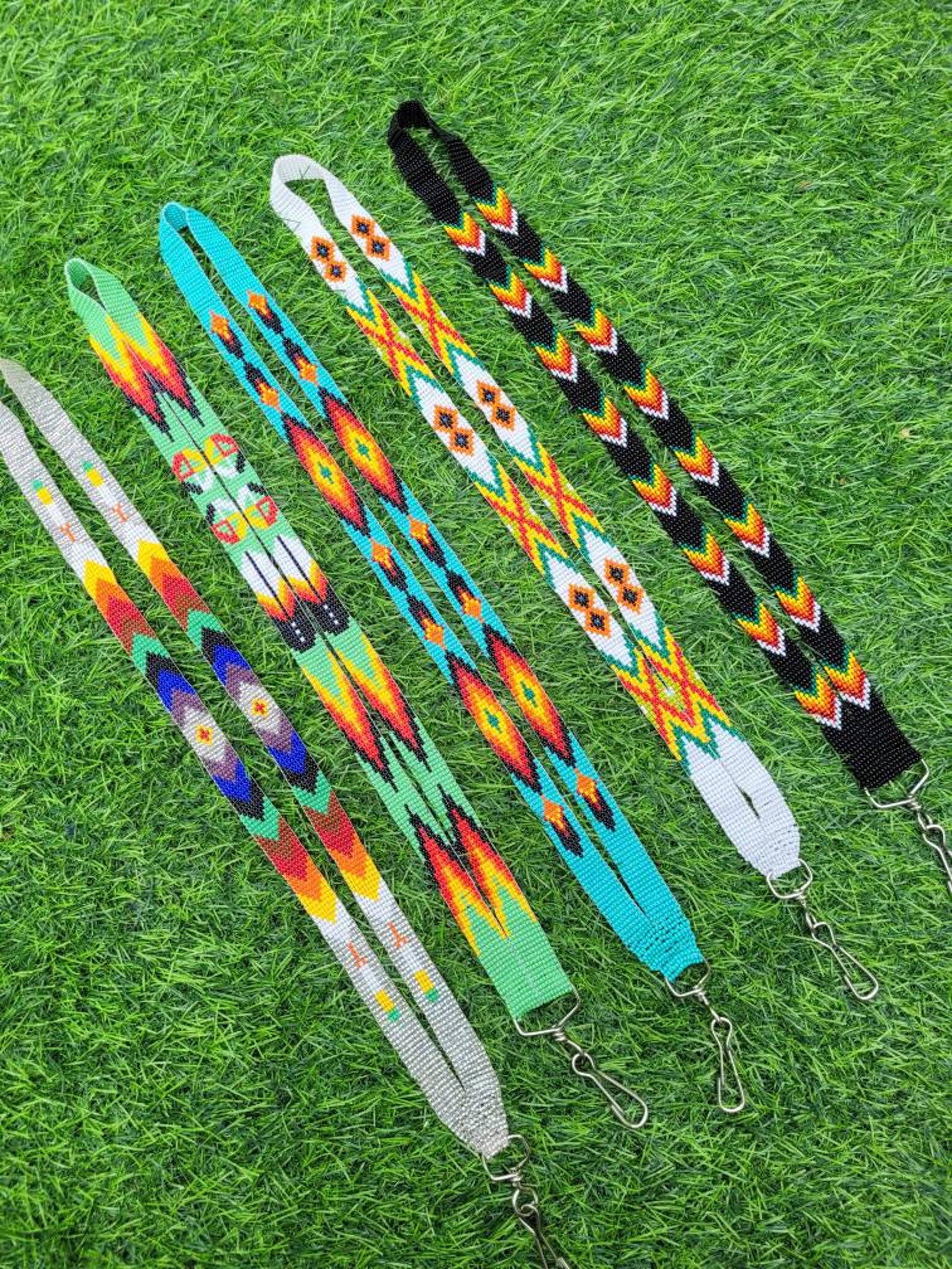 Loom Beaded Lanyard Handmade Lanyard Etsy