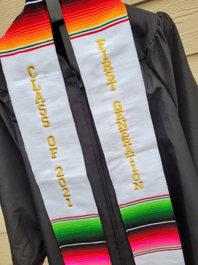 Sarape graduation stole senior sash Hecho en Mexico Mexican stole class of 2021 baja sash saltillo sash First Generation