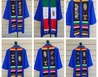 Class of 2024, Mexican Graduation Stole, Sarape Stole, Graduation Sash