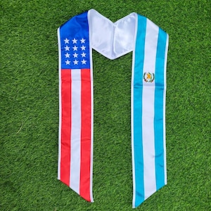 Guatemala / USA Abschlussstola, Klasse von 2024, Bikulturelle Stola