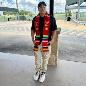Mexican graduation stole, Class of 2025, Sarape stole, sarape sash, Sarape Grad Sash