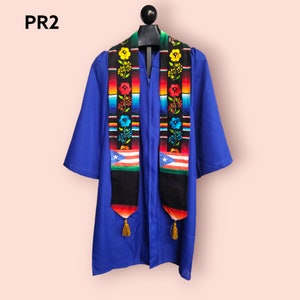 Personalized Puerto Rican Graduation Stole, Puerto Rican Graduation Stole Puerto Rican Graduation Sash 2025 Puerto Rico Graduation Sash