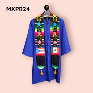 Custom Mexican Graduation Stole, Serape sash, Graduation sash, Puerto Rico Stole, Puerto Rican Stole, Mexico Graduation Stole