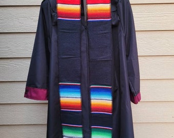 Estola de graduación mexicana, faja de estola de graduación de Serape, Clase de 2024, Estola de Sarape