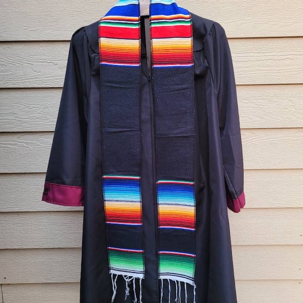 Mexican Graduation Stole, Serape graduation stole sash, Class of 2024, Sarape Stole