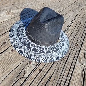 Hand painted Mexican sombrero, Sombrero pintado a mano, Colorful Mexican sombrero, Beach hat, Boho hats, Cowgirl hat