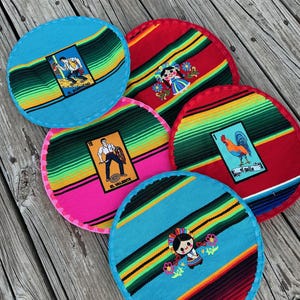 Sarape Tortillero, Mexican Lotería Tortilla Warmer, Tortilla Holder, Tortillero Mexicano