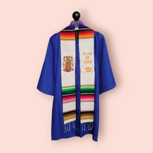 Class of 2025 Graduation Sash, Mexican Graduation Stole, Sarape Stole, Graduation Sash, Serape Stole, Graduation Stole, Virgen de Guadalupe