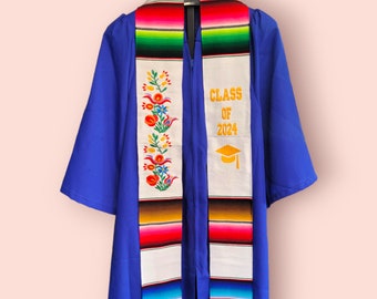 Class of 2024, Mexican Graduation Stole, Sarape Stole, Graduation Sash