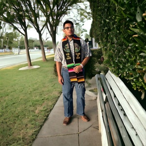 Class of 2024, Mexican Graduation Stole, Sarape Stole, Graduation Sash, Escudo Stole