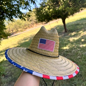 Straw Hat, USA sombrero, American Sun Hat, USA Hat