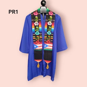 Custom Graduation Stole, Serape sash, Graduation sash, Puerto Rico Stole, Puerto Rican Stole, Puerto Rico Graduation Stole