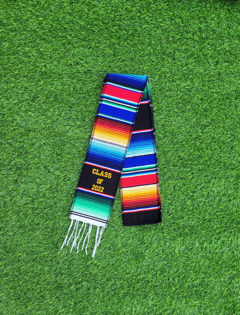 Mexican graduation stole, Class of 2022, Sarape stole, sarape sash 