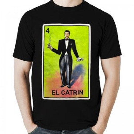 T-Shirt El Catrin Mexican Lottery Card T-Shirt El Catrin Mexican Lottery Card