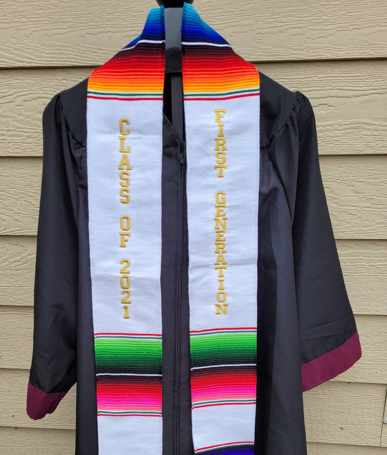 Sarape graduation stole senior sash Hecho en Mexico Mexican stole class of 2021 baja sash saltillo sash First Generation