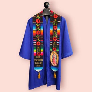 Custom Mexican Graduation Stole, Sarape Stole, Serape stole, Graduation sash, Class of 2025 Graduation stole