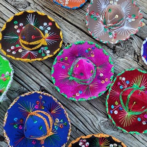 Mini Charro Hat, Sombrero Charro, Sombrero Christmas Ornament, Fiesta Mini Sombrero