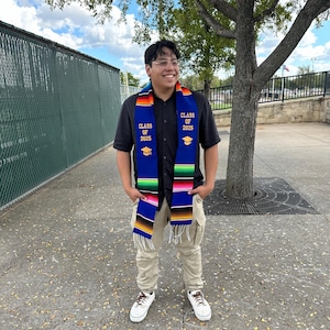 Mexican graduation stole, Class of 2025, Sarape stole, sarape sash, Sarape Grad Sash