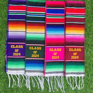 Mexican graduation stole, Class of 2024, Sarape stole, sarape sash