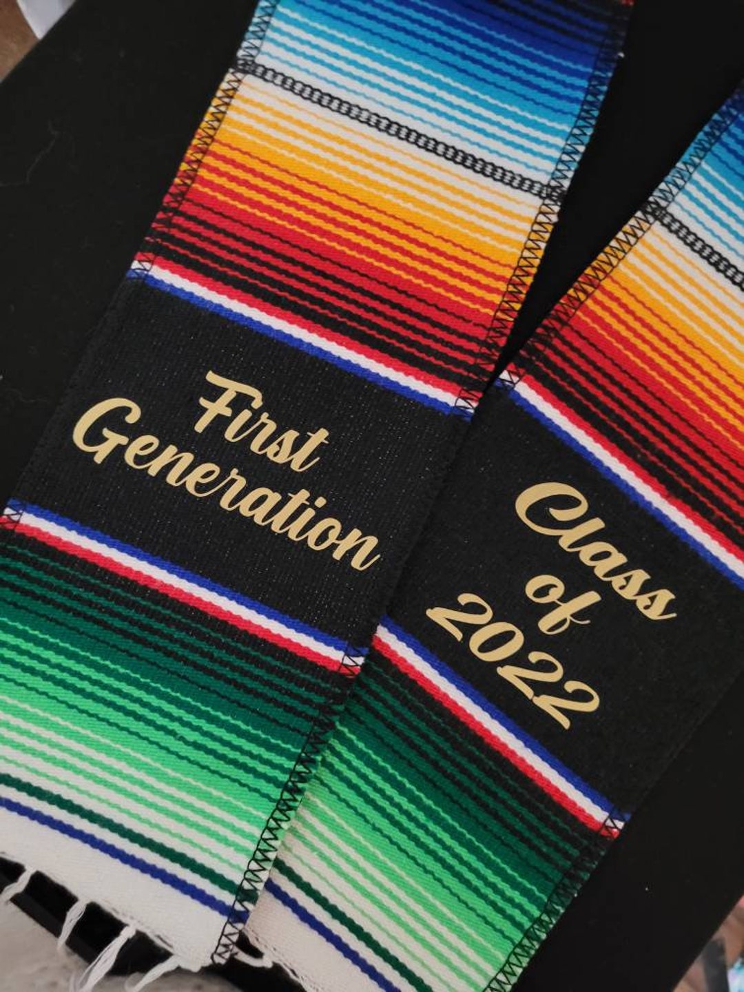 Custom Sarape Graduation Stole, Personalized Stole, Class of 2024