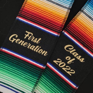 Custom Sarape graduation stole, personalized stole, Class of 2024, Mexican stole, senior sash