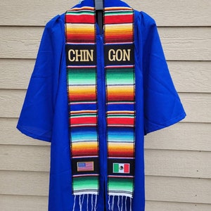 Custom Sarape graduation stole, personalized stole, Class of 2023, Mexican stole, senior sash