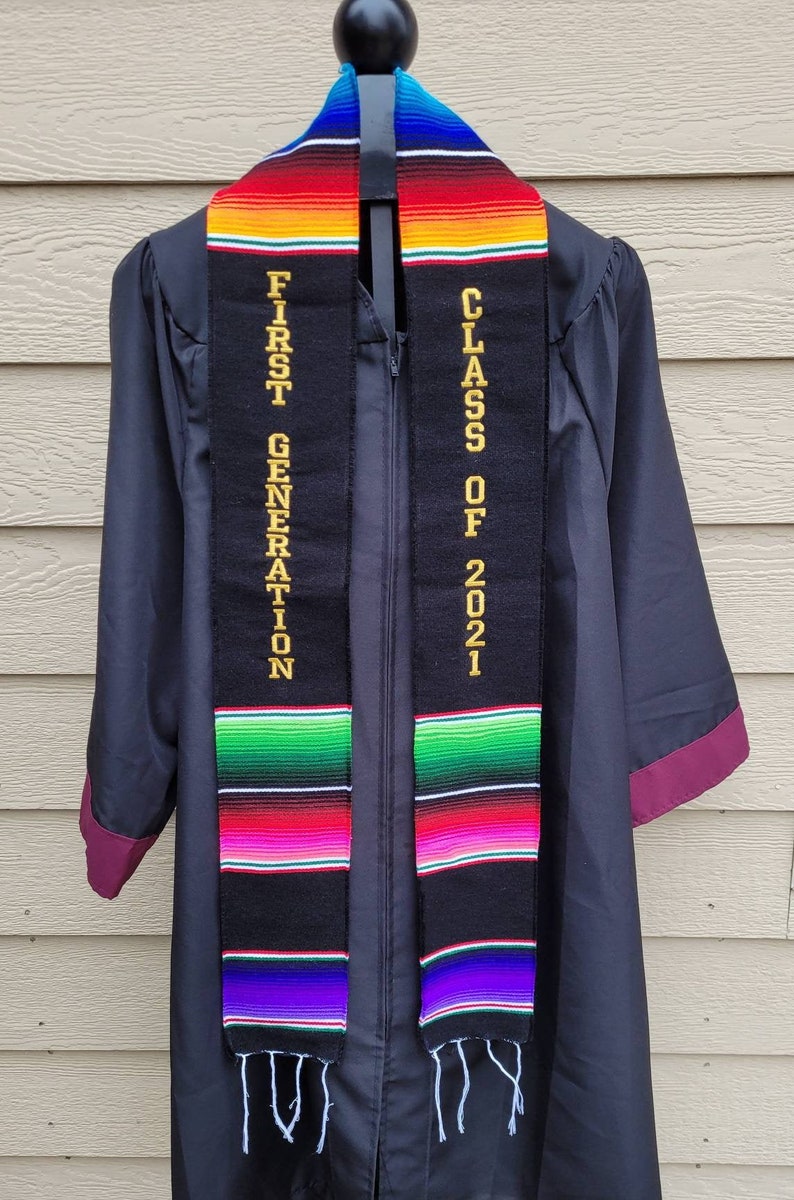 CLASS OF 2021 Sarape graduation stole, saltillo sash, class of 2021 baja sash, Mexican stole, senior sash, Hecho en Mexico, First Generation 