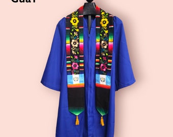 Estola de graduación personalizada, faja de sarape, faja de graduación, estola de Guatemala, estola guatemalteca, estola de graduación de Guatemala