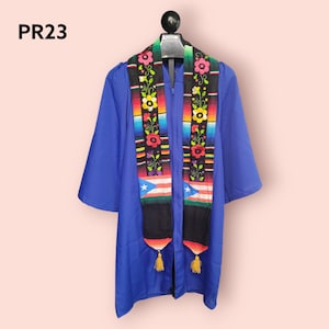 Custom Graduation Stole, Serape sash, Graduation sash, Puerto Rico Stole, Puerto Rican Stole, Puerto Rico Graduation Stole