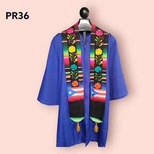 Custom Graduation Stole, Serape sash, Graduation sash, Puerto Rico Stole, Puerto Rican Stole, Puerto Rico Graduation Stole