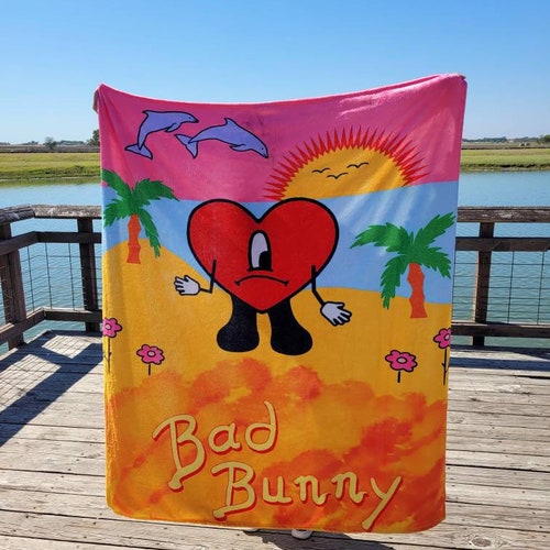 Un Verano Sin Ti Blanket Bad Bunny Merch Bad Bunny Blanket Etsy
