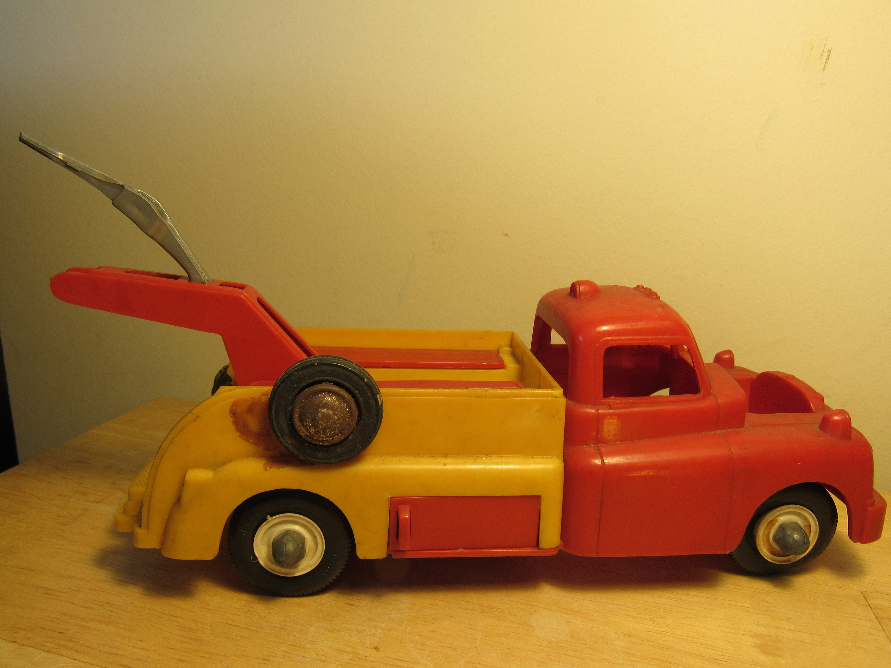 Old 1950's Marx Toy Tow Truck Many pieces FREE Etsy