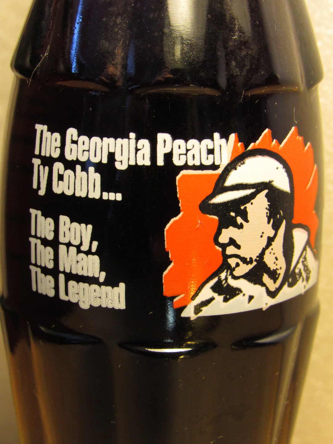TY COBB Peach Coca Cola Bottle the Boy, the Man, the Legend on