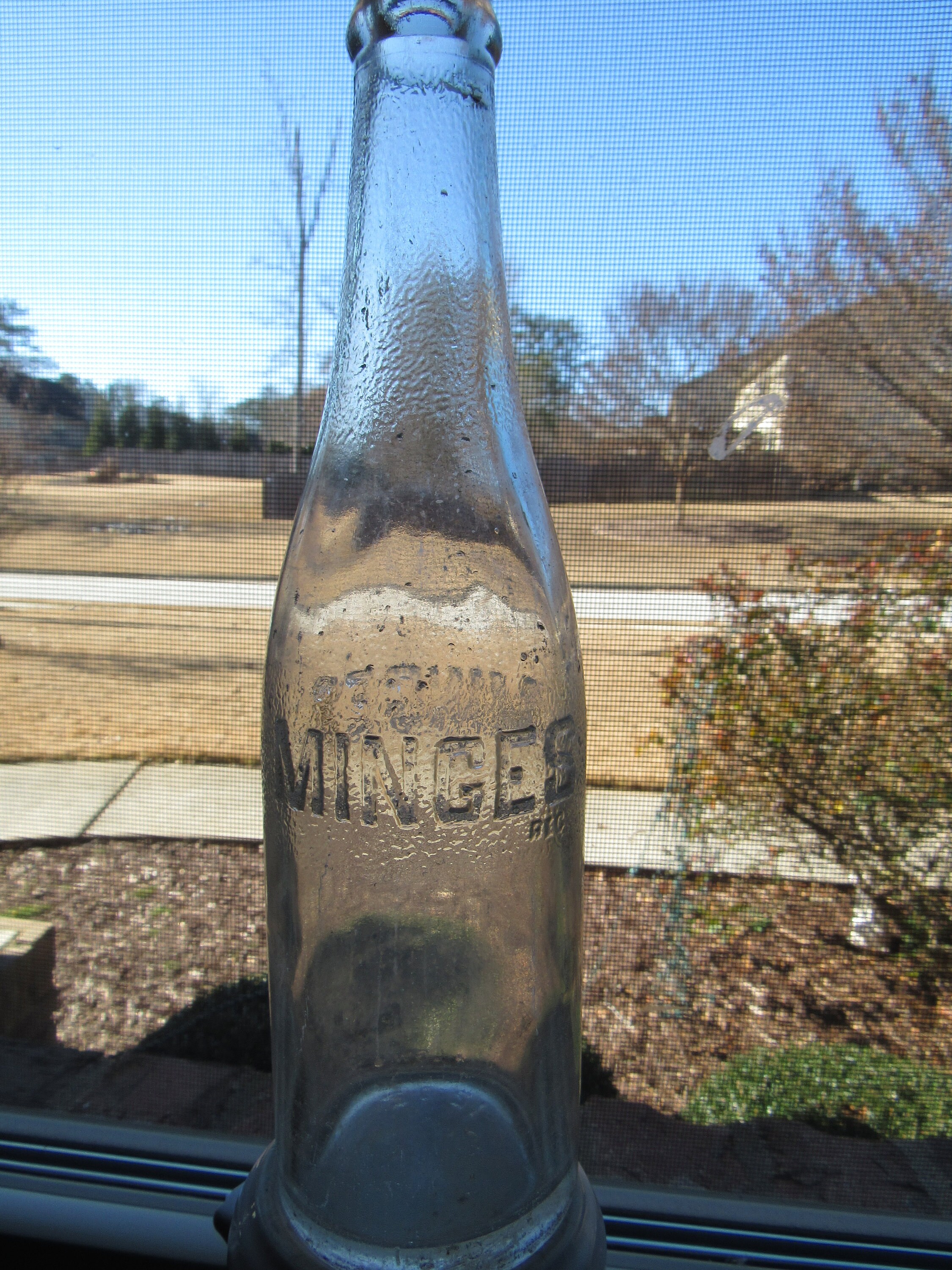 Old 1920's MINGES BEVERAGES Art Deco Bottle Greenville Etsy