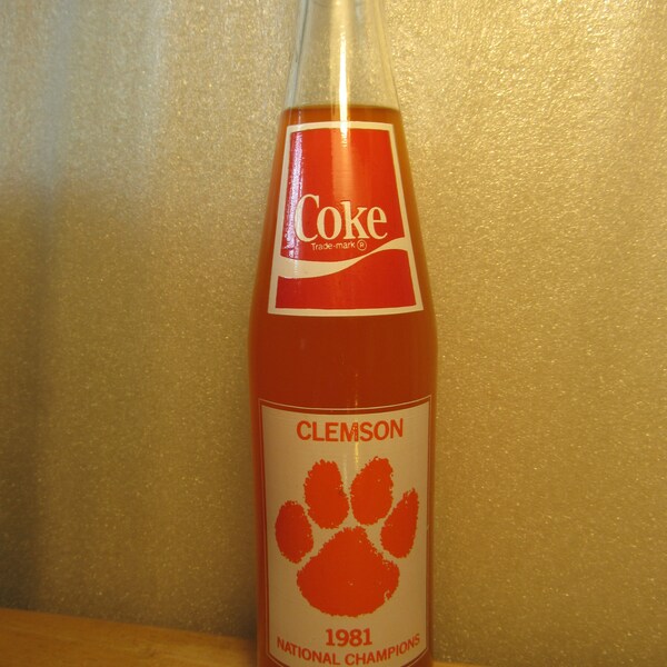 CLEMSON UNIVERSITY TIGERS - Coca Cola Bottle - Team Color - On Sale + Free Shipping