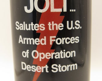 Bouteille de boisson JOLT Cola... Salue la TEMPÊTE DU DÉSERT Américaine - 1990-1991 - Pleine ! - En solde + livraison gratuite