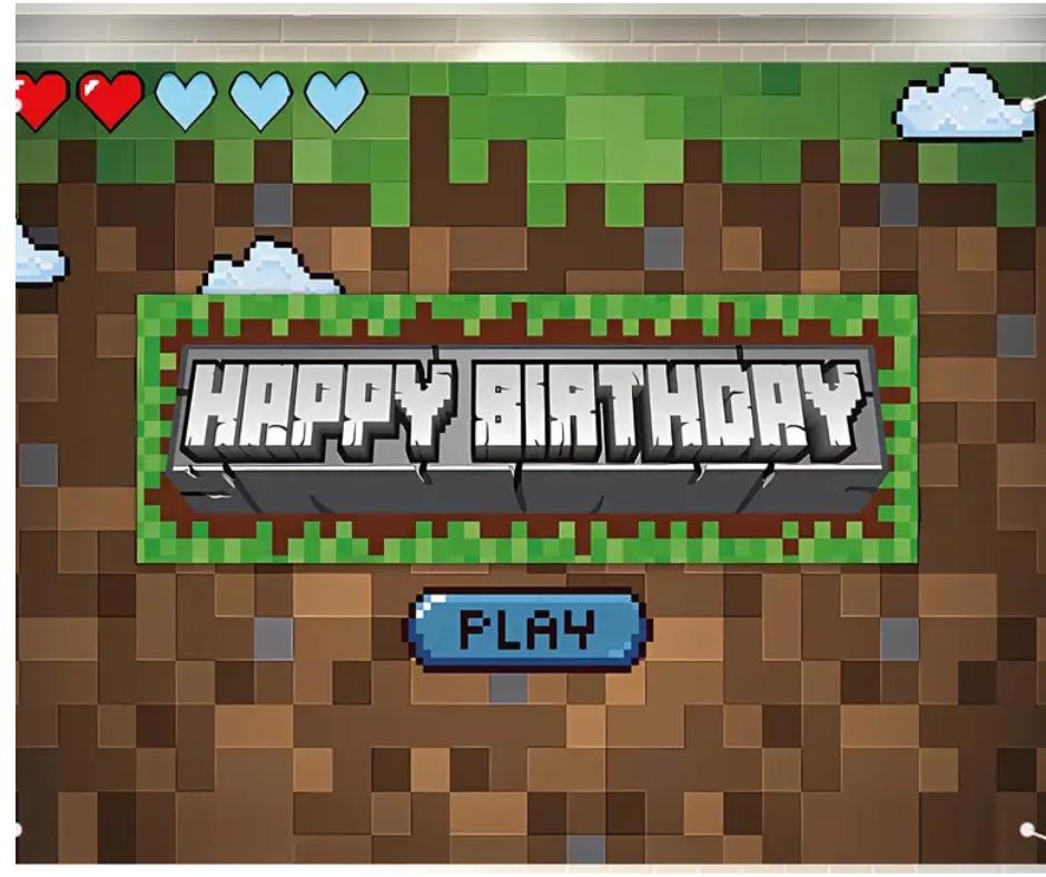 Simple Minecraft Party Backdrop
