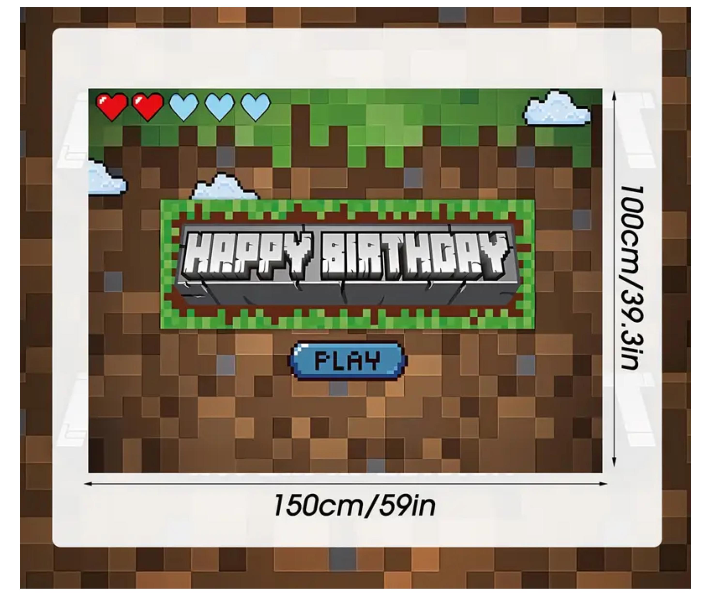 Simple Minecraft Party Backdrop