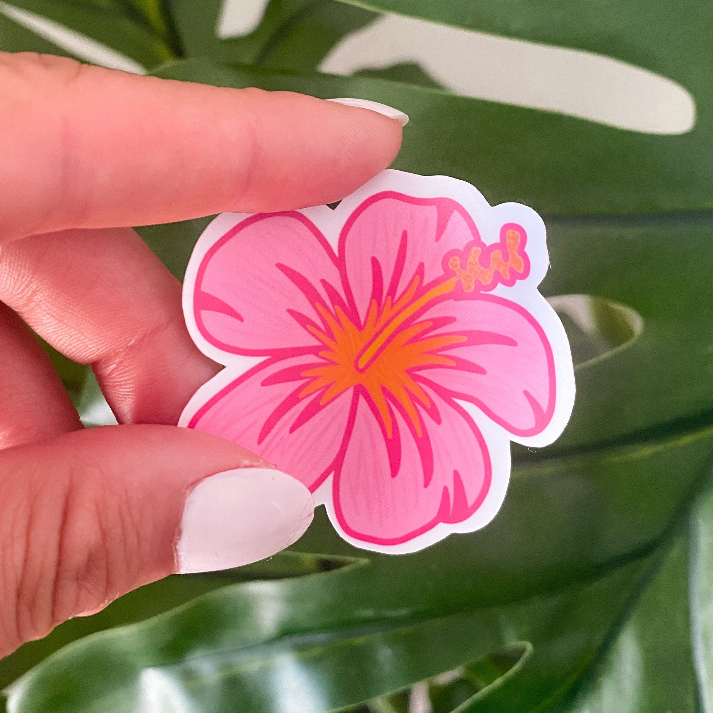 Hawaiian Flower Sticker | Etsy