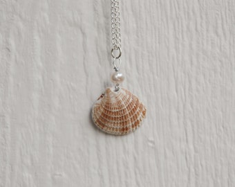 Masonboro Necklace | shell necklace, silver, pearl, seashell