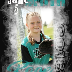 5x7 Baseball Memory Mate Template - Sport Photo Collage