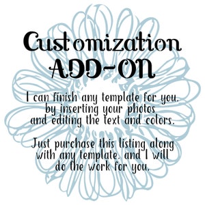 Customization ADD-ON | Customized Digital Templates Add-On